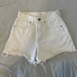 Cotton On White High Rise Mom Jean Shorts SIZE 2